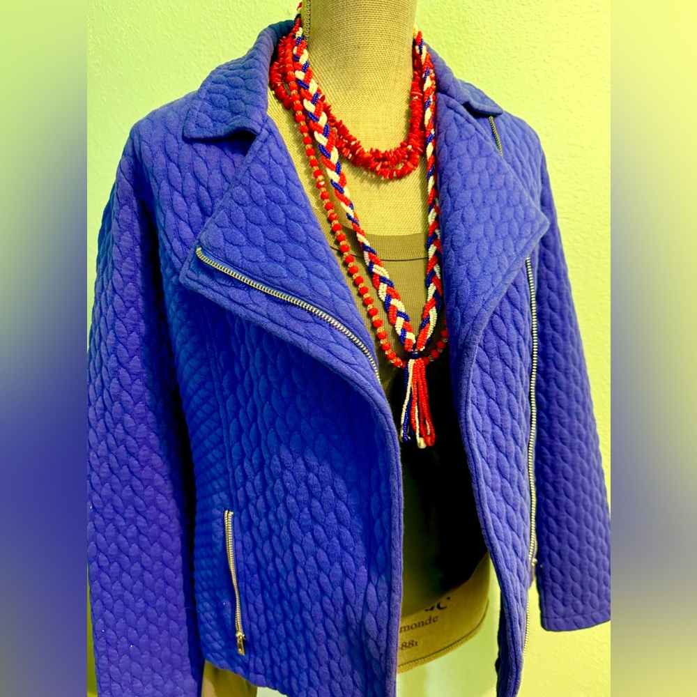 ISAAC MIZRAHI Cable Moto Jacket